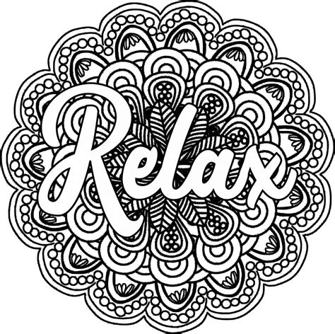 free printable relaxing coloring pages.